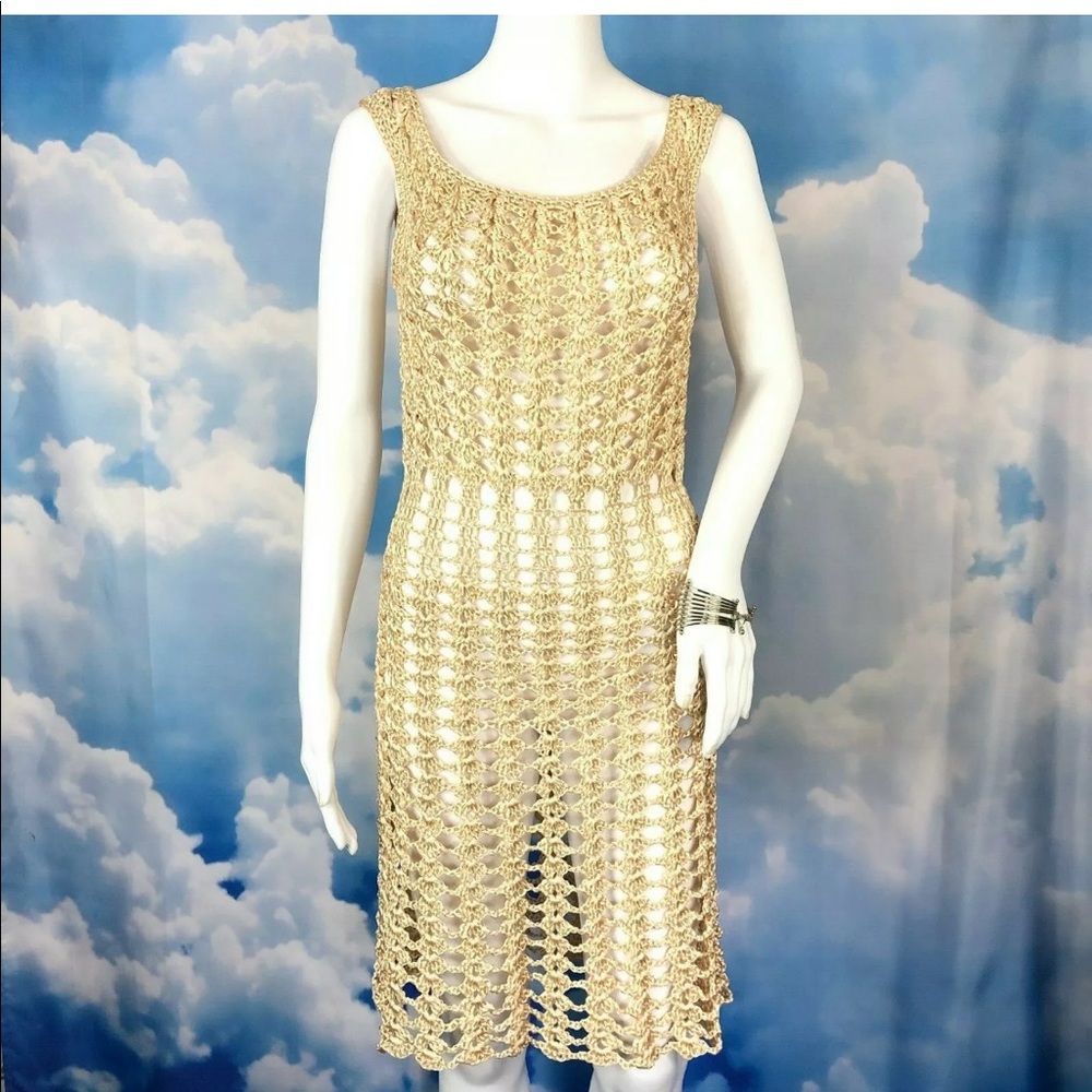 SOLD‼️ Boho Crochet Dress Festival Nude England